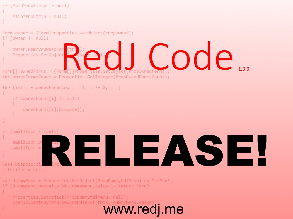 RedJ Code 1.0.0 Release