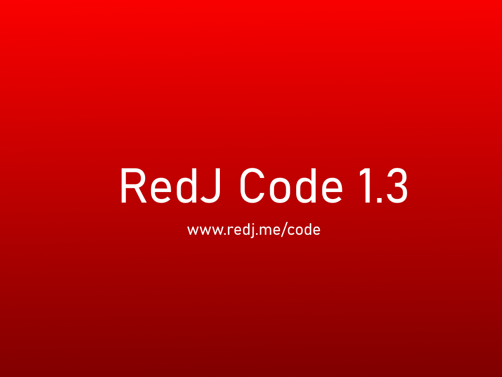 RedJ Code 1.3.0 Release